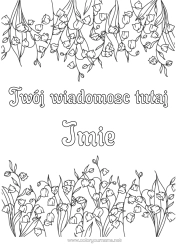 Kolorowanka za darmo Kwiaty Konwalia 1 maja Ramka