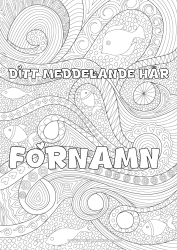 Gratis färgläggning Hav Fisk Komplexa målarbilder Zentangle Marina djur eller vattenlevande djur Dekorativ bakgrund Vågor