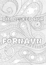 Gratis farvelægning Hav Fisk Komplekse farvelægninger Zentangle Havdyr eller vandlevende dyr Dekorativ baggrund Bølger