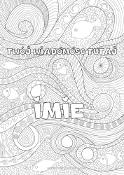 Kolorowanka za darmo Morze Ryba Złożone kolorowanki Zentangle Zwierzęta morskie lub wodne Tło dekoracyjne Fale