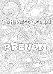 Coloriage gratuit Mer Poisson Coloriages complexes Zentangle Animaux marins ou aquatique Fond décoratif Vagues