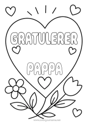 Gratis fargelegging Blomster Hjerte God fest! Tulipan