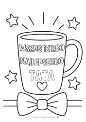 Kolorowanka za darmo Wszystkiego najlepszego! Kubek Napój Mucha