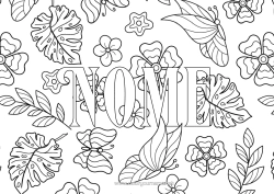Colorazione gratuita Fiori Farfalla Foglie Trifoglio Insetti Sfondo decorativo