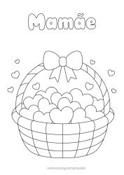 Desenho grátis Coração Eu te amo Cesta