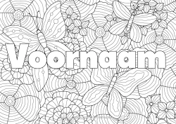 Gratis kleurplaat Bloemen Vlinder Complex Kleurplaten Zentangle Insecten Decoratieve achtergrond Klaproos
