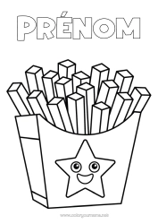 Coloriage à personnaliser Étoiles Coloriages faciles Frites