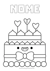 Desenho para personalizar Monstro Bolo Desenhos para colorir fáceis Idade comemorada personalizável Bolo de aniversário