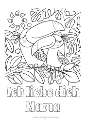 Kostenlose Malvorlage Herz Sonne Ich liebe dich Tier