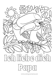 Kostenlose Malvorlage Herz Sonne Ich liebe dich Tier