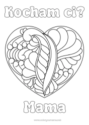 Kolorowanka za darmo Serce Kocham cię. Wielkie serce 