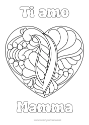 Colorazione gratuita Cuore Ti amo Grande cuore 
