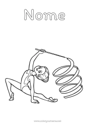 Desenho para personalizar Menina Gymnastique Sports artistiques