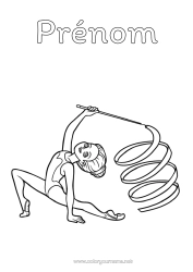 Coloriage à personnaliser Fille Gymnastique Sports artistiques