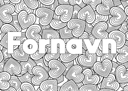Gratis fargelegging Hjerte Jeg elsker deg. Komplekse fargelegginger Zentangle Dekorativ bakgrunn