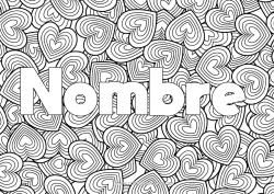 Colorear gratis Corazón Te amo Dibujos complejos para colorear Zentangle Fondo decorativo