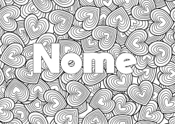 Colorare per personalizzare Cuore Ti amo Colorazioni complesse Zentangle Sfondo decorativo