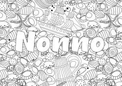 Colorazione gratuita Veicoli Barca Conchiglie Colorazioni complesse Stella marina Animali marini o acquatici Veicoli marittimi Sfondo decorativo