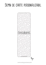Pagină de colorat gratuită Vara Semn de carte Zentangle Forme geometrice Cerc, rotund