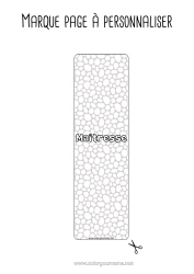 Coloriage gratuit Été Marque page Zentangle Formes géométriques Cercle, rond