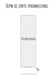 Pagină de colorat personalizată Vara Semn de carte Zentangle Forme geometrice Cerc, rotund