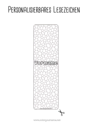 Kostenlose Malvorlage Lesezeichen Zentangle Geometrische Formen Kreis, rund