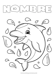 Colorear gratis Animales Delfín Animales marinos o acuáticos