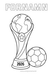 Gratis färgläggning Fotboll Fotboll Sport Kopp, trofé, medalj Lagsporter Tävlingar och utmärkelser Kopp, trofé