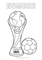 Colorear gratis Fútbol Balón de fútbol Sport Copa, trofeo, medalla Deportes en equipo Competitions and Rewards Copa, trofeo