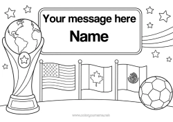Colouring to customise Football Cup, Trophy, Medal Flag Competitions And Awards Cup, Trophy