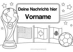 Kostenlose Malvorlage Fußball Sport Pokal, Trophäe, Medaille Flagge Wettbewerbe und Belohnungen Pokal, Trophäe