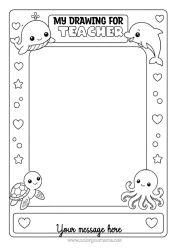 Free colouring School Pencil School bag Stationery supplies Framework Pencil pot Drawing frame