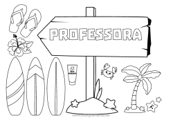 Desenho grátis Férias Chinelo Surf Hibisco Sports nautiques Placa