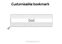 Free colouring Children's activities Bookmark Geometric shapes