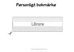 Gratis färgläggning Barnaktiviteter Bokmärke Geometriska former