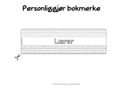 Gratis fargelegging Barnaktiviteter Bokmerke Geometriske former