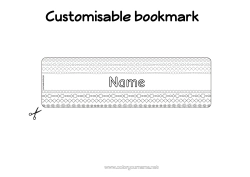 Colouring to customise Children's activities Bookmark Geometric shapes