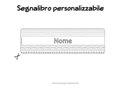 Colorare per personalizzare Attività per Bambini Segnalibro Forme geometriche