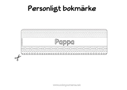 Gratis färgläggning Barnaktiviteter Bokmärke Geometriska former