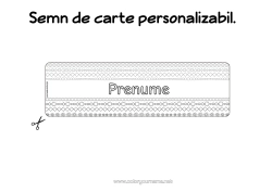 Pagină de colorat personalizată Activități pentru copii Semn de carte Forme geometrice