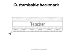 Free colouring Children's activities Bookmark Geometric shapes