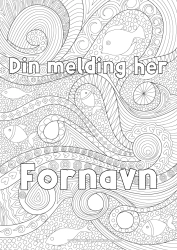 Gratis fargelegging Fisk Komplekse fargelegginger Zentangle Marin eller akvatisk dyr Bølger