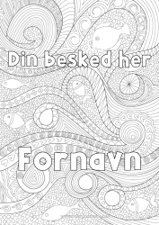 Gratis farvelægning Fisk Komplekse farvelægninger Zentangle Havdyr eller vandlevende dyr Bølger