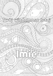 Kolorowanka za darmo Ryba Złożone kolorowanki Zentangle Zwierzęta morskie lub wodne Fale