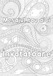Pagină de colorat gratuită Pește Desene de colorat complexe Zentangle Animale marine sau acvatice Valuri