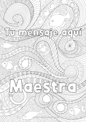 Colorear gratis Pescado Dibujos complejos para colorear Zentangle Animales marinos o acuáticos Olas
