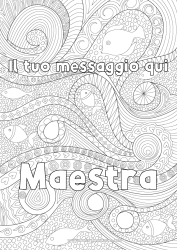 Colorazione gratuita Pesce Colorazioni complesse Zentangle Animali marini o acquatici Onde
