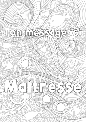 Coloriage gratuit Poisson Coloriages complexes Zentangle Animaux marins ou aquatique Vagues