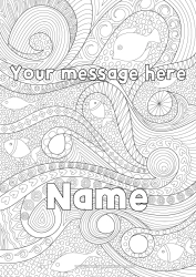 Free colouring Fish Complex colouring pages Zentangle Marine or aquatic animals Waves
