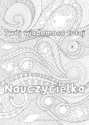 Kolorowanka za darmo Ryba Złożone kolorowanki Zentangle Zwierzęta morskie lub wodne Fale